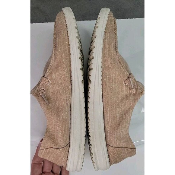 HEY DUDE Wendy Canvas Slip-On Shoes - Womens Size 10 - Sparkling Rose Gold - Picture 7 of 12